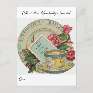 Postal De Invitación Tiempo de té