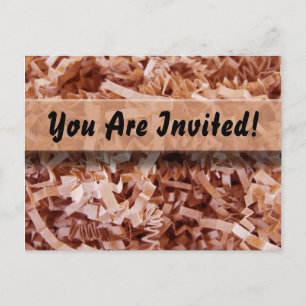 Postal De Invitación Tiras arrugadas naranjas