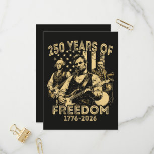 Postal De Invitación Tocar la guitarra 4 de julio 250 aniversario
