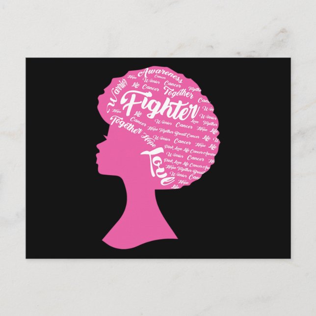 Postal De Invitación Together Hope Love Breast Cancer Awareness (Anverso)
