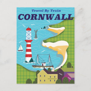 Postal De Invitación Tomar un tren a Cornwall