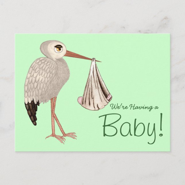 Postal De Invitación Tormenta clásica (neutra) 1 (Baby Shower) (Anverso)