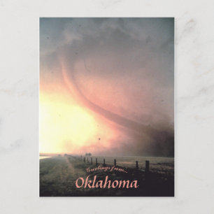 Postal De Invitación Tornado Cerca De Cordell Oklahoma