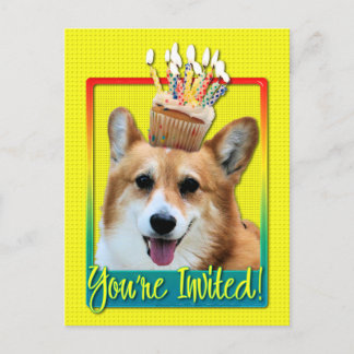 Postal De Invitación Torta de invitado - Corgi - Owen