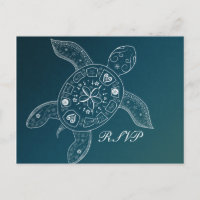 Tortuga marina hawaiana matrimonio blanco Verde az
