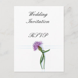 Postal De Invitación Tradicional escocés y Boda celta Thistle