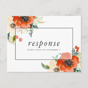 Postal De Invitación Tradiciones Elegantes Floral RSVP con Opción de Co