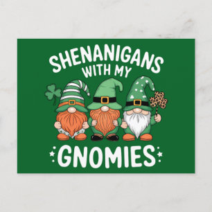 Postal De Invitación Travesuras Con Mis Gnomitos Día De San Patricio Ir