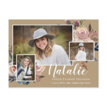 Tres Fiesta de Graduación Personalizada de Floral 