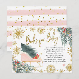 Postal De Invitación Trineo rosa oh qué divertido Libros de invierno pa