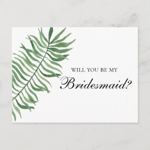 Postal De Invitación Tropical ¿Serás mi dama de honor. Boda exótica