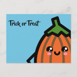 Postal De Invitación Truco o trato - Halloween - Calabaza de huevo