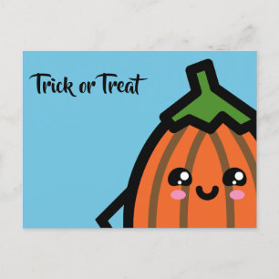 Postal De Invitación Truco o trato - Halloween - Calabaza de huevo