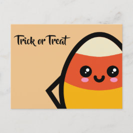 Postal De Invitación Truco o trato - Halloween - Huevo maíz dulce