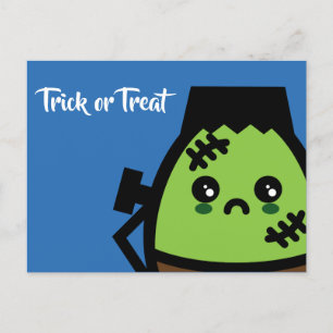 Postal De Invitación Truco o truco - Halloween - Egg Frankenstein