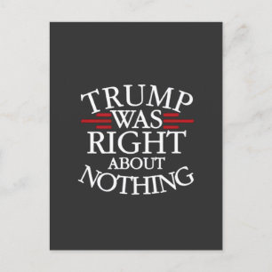 Postal De Invitación Trump tenía razón sobre nada contra la democracia 
