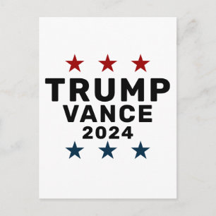 Postal De Invitación Trump Vance 2024 Estrella Clásica