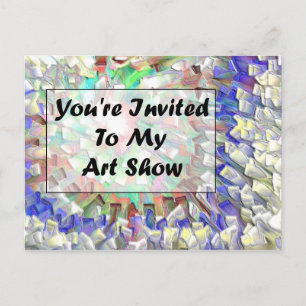 Postal De Invitación Tu'estás invitado a mi show de arte