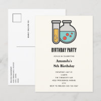 Tubo de prueba de química y cumpleaños del vaso