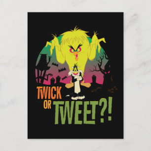 Postal De Invitación "Twick or Tweet" TWEETY™ & SYLVESTER™