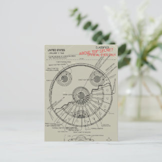 Postal De Invitación UFO Blueprint