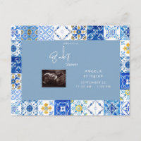 Ultrasonido de mosaico mediterráneo Baby Shower az