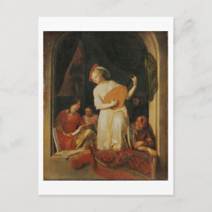 Postal De Invitación Un Fiesta musical, 1681