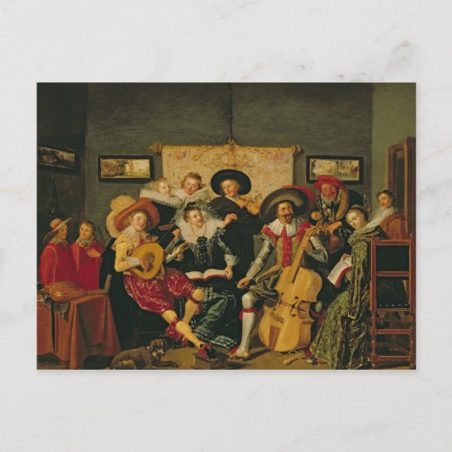 Postal De Invitación Un Fiesta musical, c.1625 (Anverso)