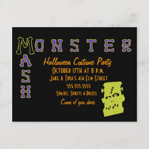 Postal De Invitación Un Mcash Monstruo