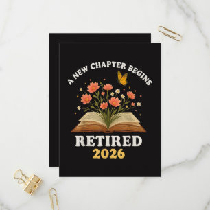 Postal De Invitación Un Nuevo Capítulo Comienza Jubilado 2026