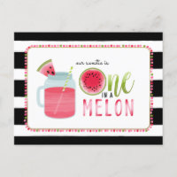 Una en una sandía melón melón negro + blanco cumpl