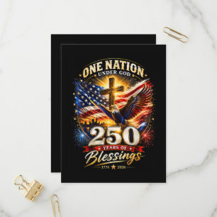 Postal De Invitación Una Nación Bajo Dios 250 Años 250 Aniversario 