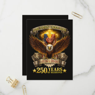 Postal De Invitación Una Nación Bajo Dios 250 Años Bendiciones 