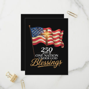 Postal De Invitación Una Nación Bajo Dios 250 Años de Bendiciones