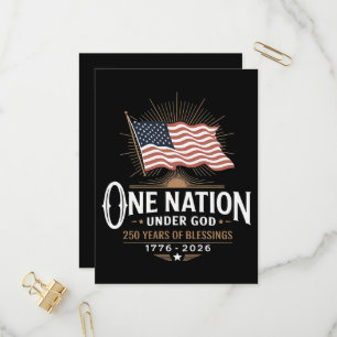 Postal De Invitación Una nación bajo Dios 250 años de bendiciones