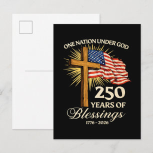 Postal De Invitación Una Nación Bajo Dios 250 Años de Bendiciones