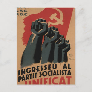 Postal De Invitación Únete al Poster Fiesta de Propaganda de Unidad Soc