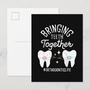 Postal De Invitación Unir los dientes - Ortodoncista