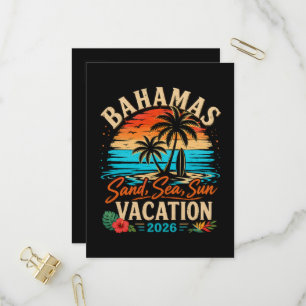 Postal De Invitación Vacaciones en Bahamas Arena Mar Sol 2026