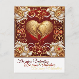 Postal De Invitación Valentine Herz 1 b Postcard