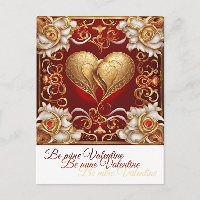 Postal De Invitación Valentine Herz 1 b Postcard (Anverso)