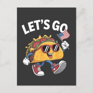 Postal De Invitación Vamos TACO Trump 4 de julio amantes del taco