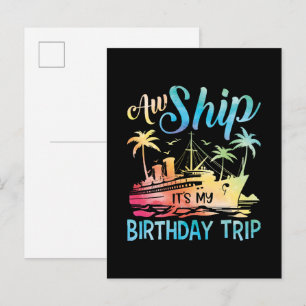 Postal De Invitación Vaya, es mi viaje de cumpleaños