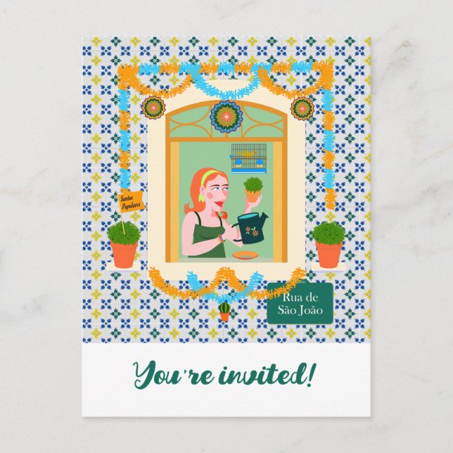 Postal De Invitación Vecino de San Juan Portugués Festa (Anverso)