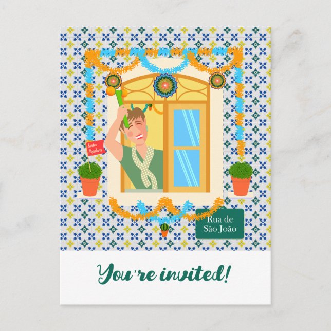Postal De Invitación Vecino de San Juan Portugués Festa (Anverso)