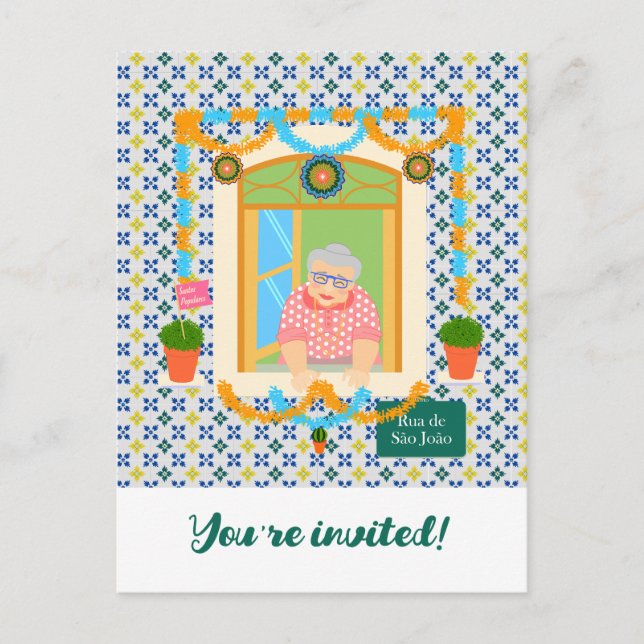 Postal De Invitación Vecino de San Juan Portugués Festa (Anverso)