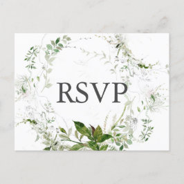 Postal De Invitación Vegetación botánica de la boda moderna RSVP