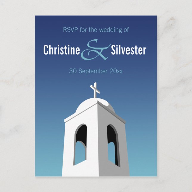 Postal De Invitación Verano Mediterráneo, RSVP (Anverso)