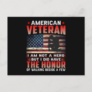 Postal De Invitación Veterano americano, no soy héroe
