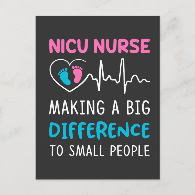 Postal De Invitación Vida de enfermería | Nicu Nurse (Anverso)